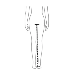 Storleksguide illustration, mått innerben.